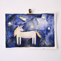 Original illustration unicorn Alba