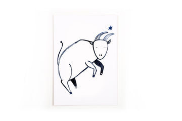 Postcard Zodiac sign Taurus